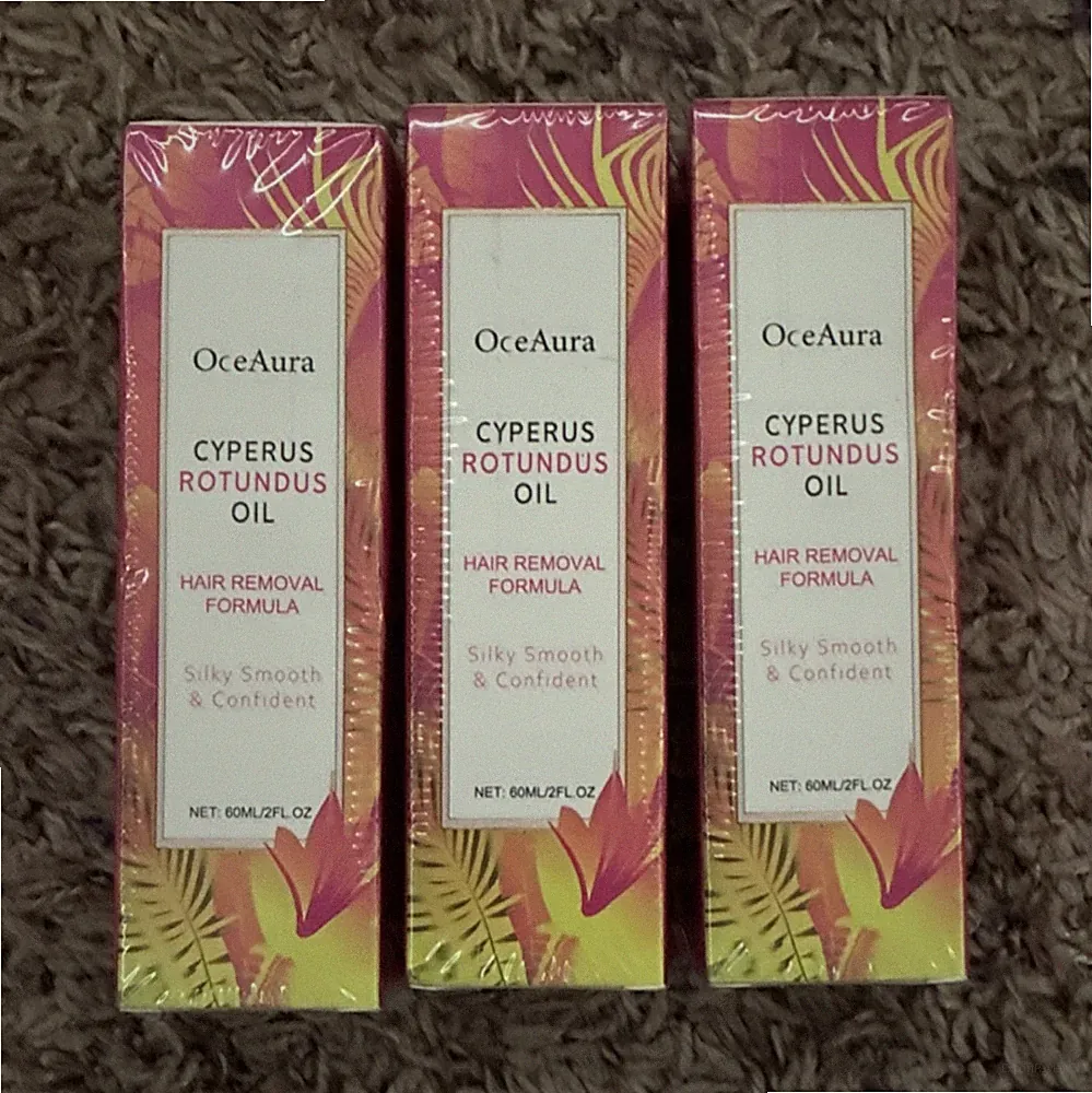 3 ct OceAura Cyperus Rotundus Oil Hair Removal Formula Tea Tree Scent 60ml Body