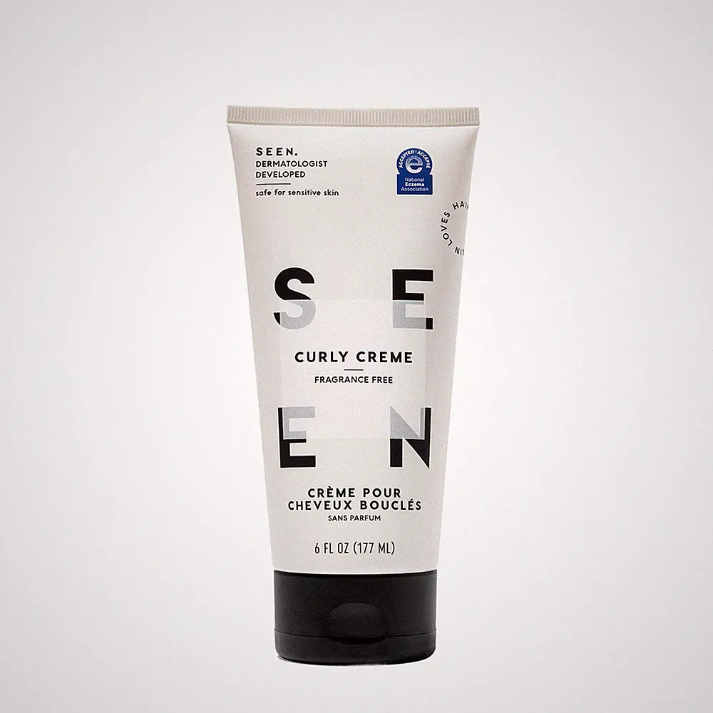 Curl Defining Hair Cream Non Comedogenic Fragrance Free SEEN Curly Creme Styling