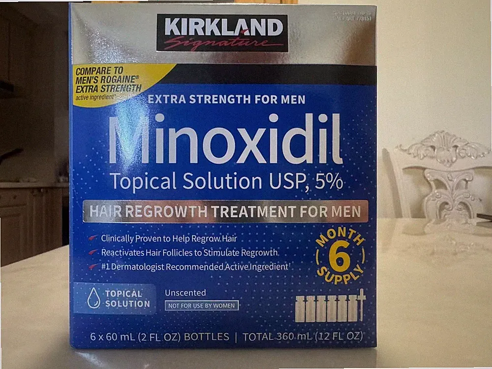 Kirkland Signature Minoxidil 5% Men Hair Regrowth Solution 6 Month Bottles